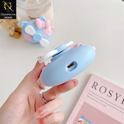 Airpods Pro Cover - Blue - New Trending 3D Cartoon Fan Soft Silicone Airpods Case