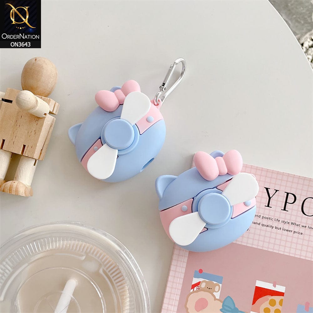 Airpods Pro Cover - Blue - New Trending 3D Cartoon Fan Soft Silicone Airpods Case