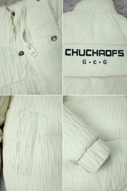 Warm Motif Pattern Padded Imported Puffer Jacket