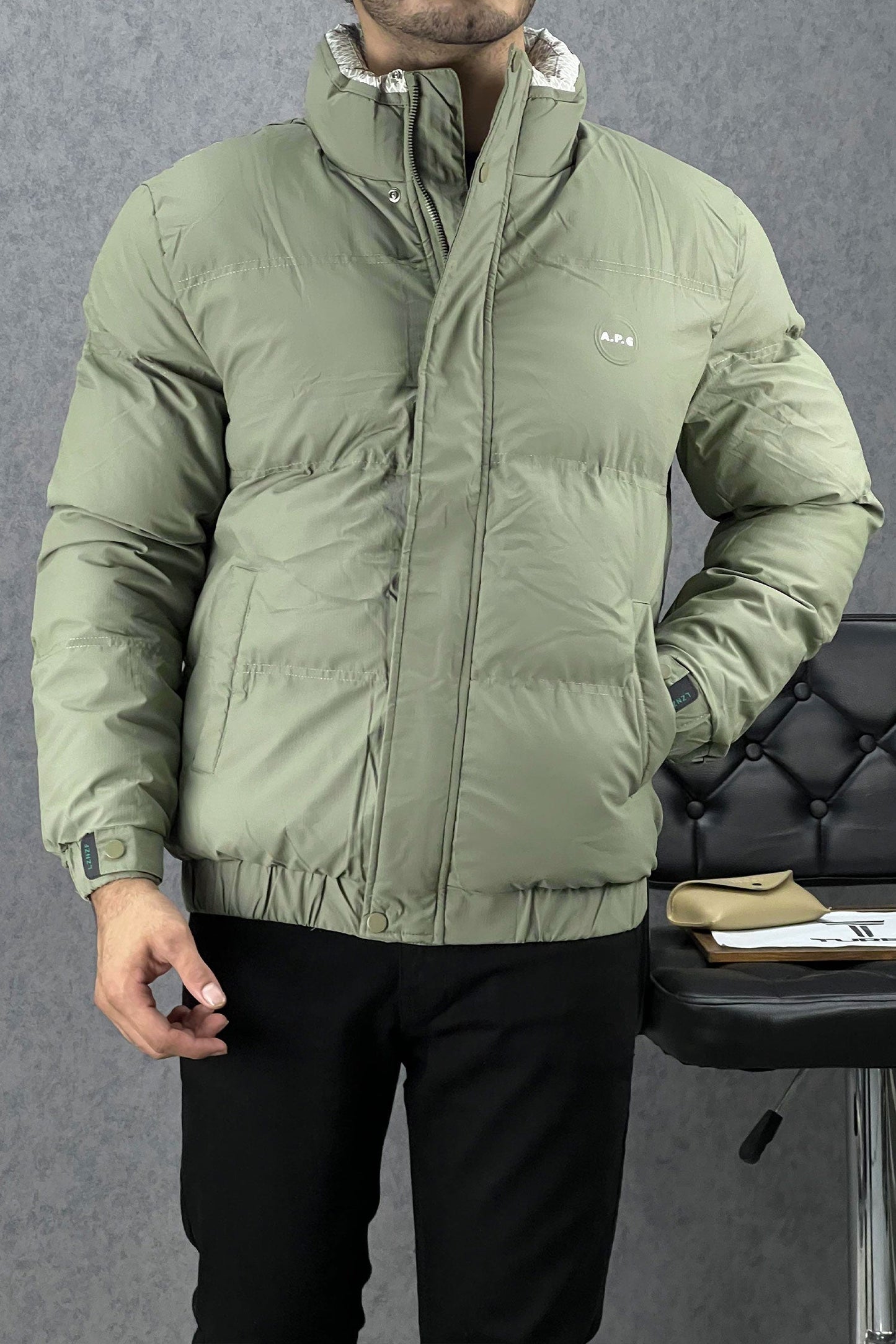 Premium Mock Neck Imported Puffer Jacket