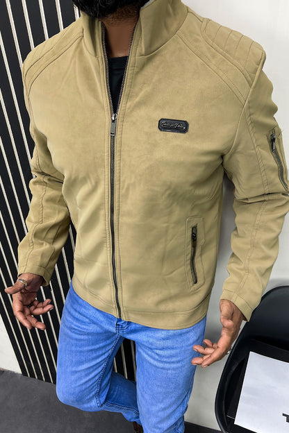 Fur Inside Style Men's Imported Suede Leather Jacket