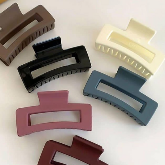 Matte Rectangular Hair Claw Clip
