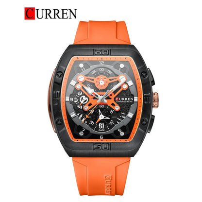 CURREN 8443 Men's Rubber Straps Watch