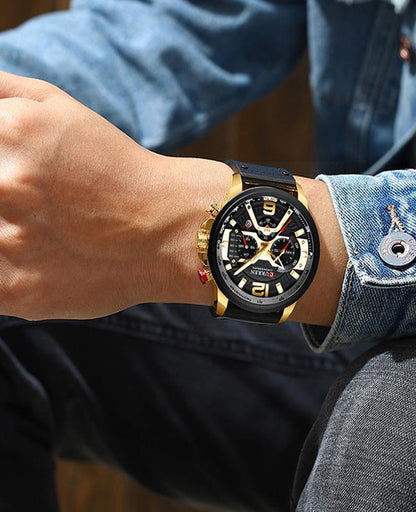 CURREN 8329 Men's Leather Straps Watch