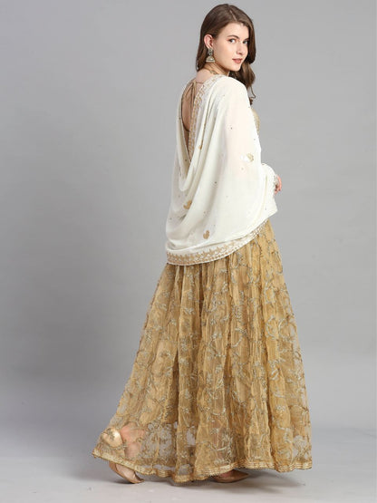 Gotta Patti Work Velvet Dupatta With Danglers