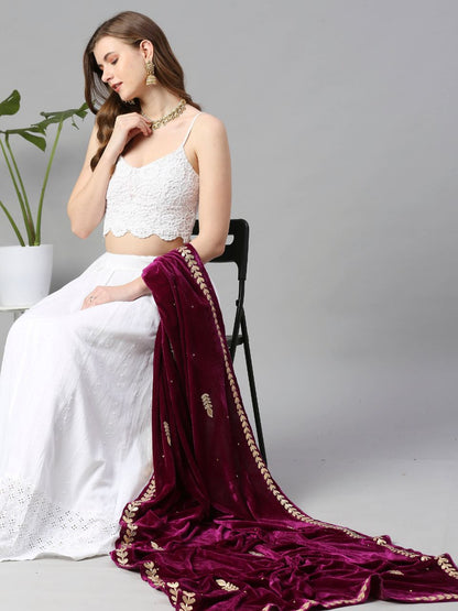 Gotta Patti Work Velvet Dupatta