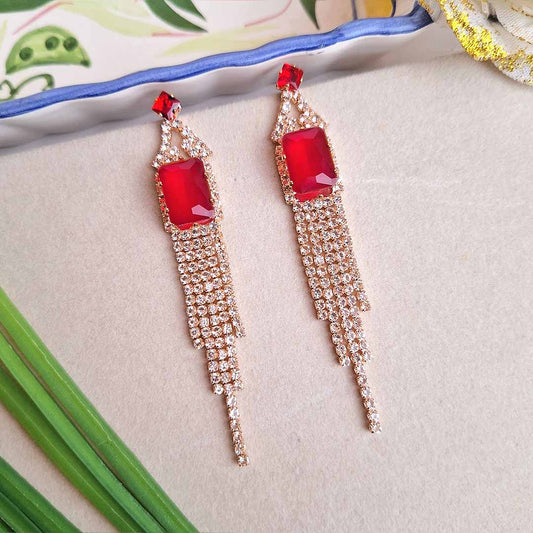 Velina Earrings (Red)