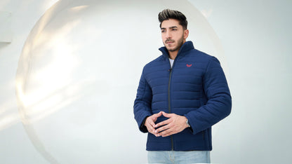 Bomber Quilted Jacket - Navy