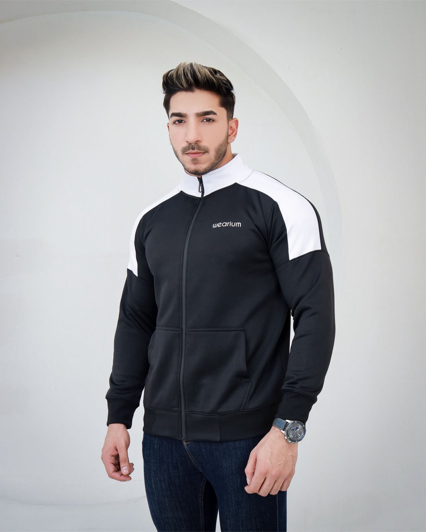 Black Mockneck Jacket