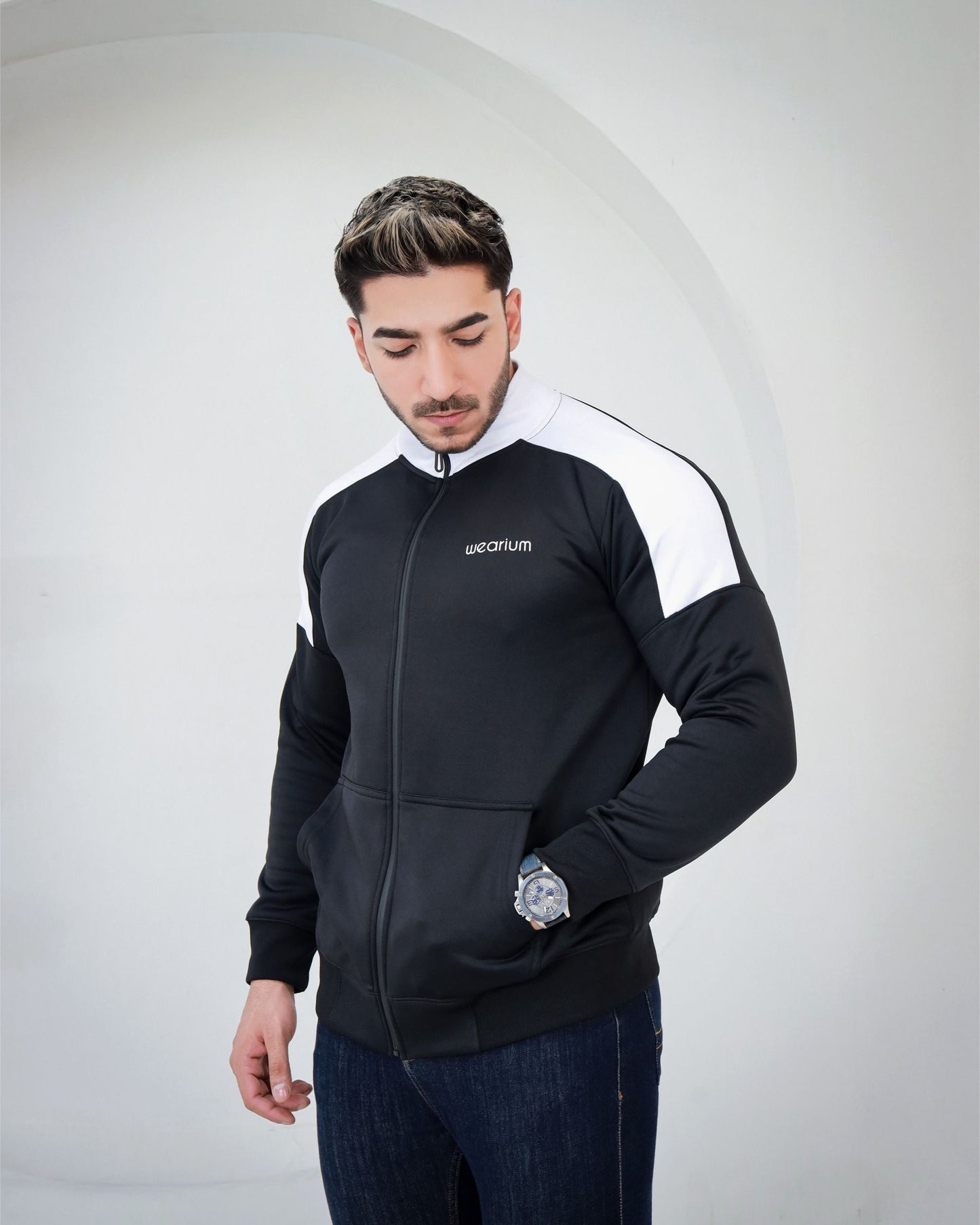 Black Mockneck Jacket