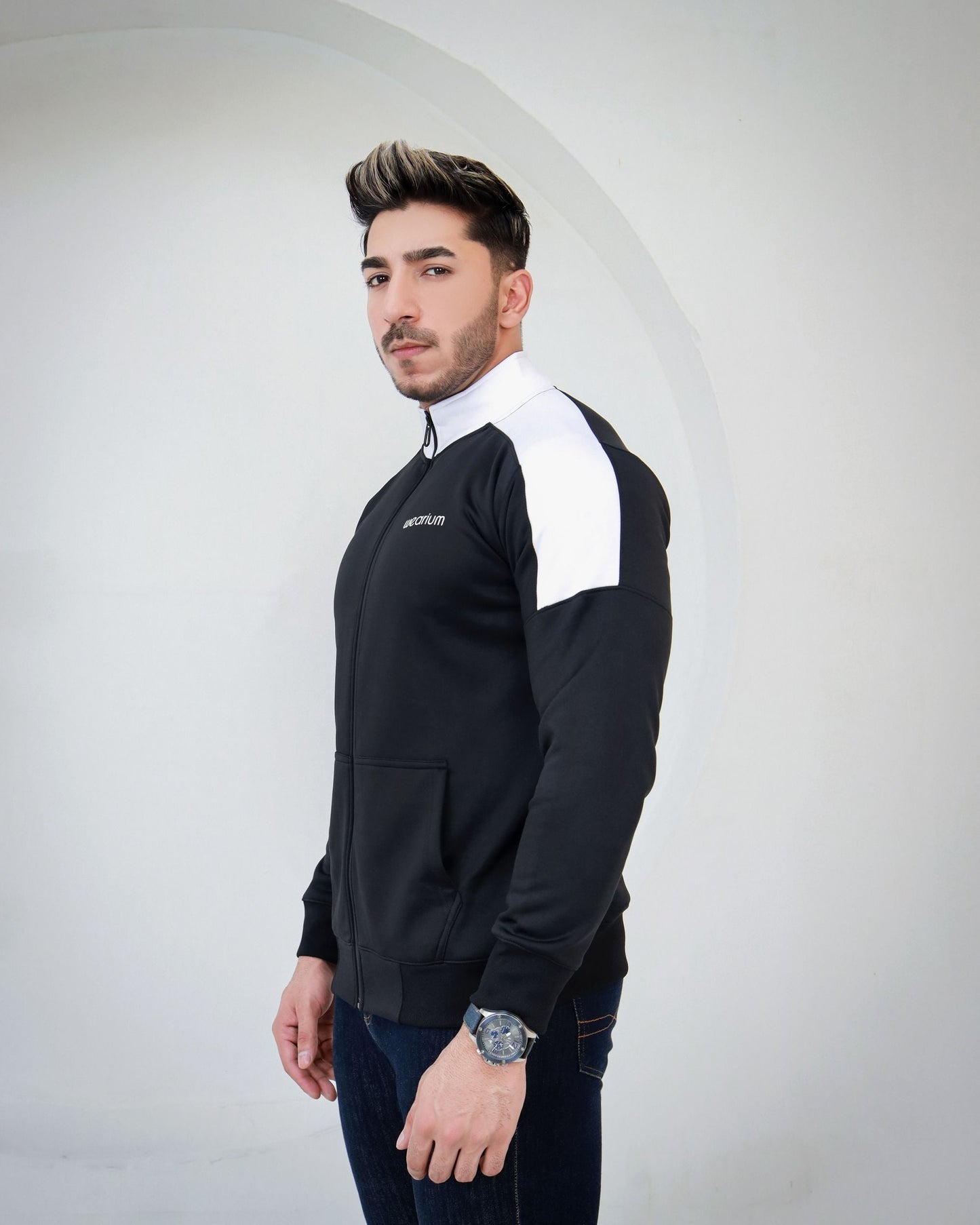 Black Mockneck Jacket