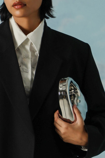 THE RUNWAY METAL CLUTCH