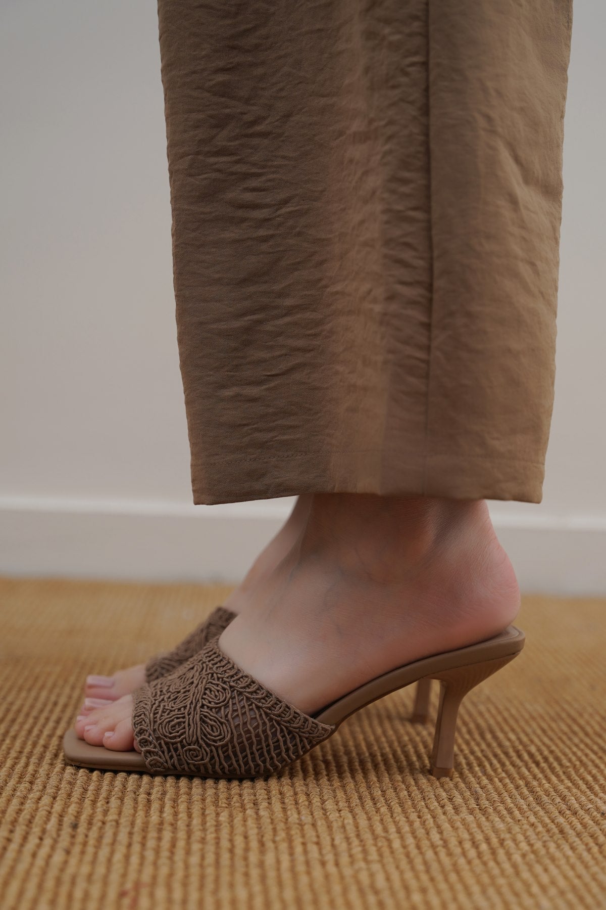 WOVEN MINI HEELS