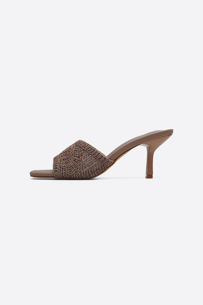 WOVEN MINI HEELS