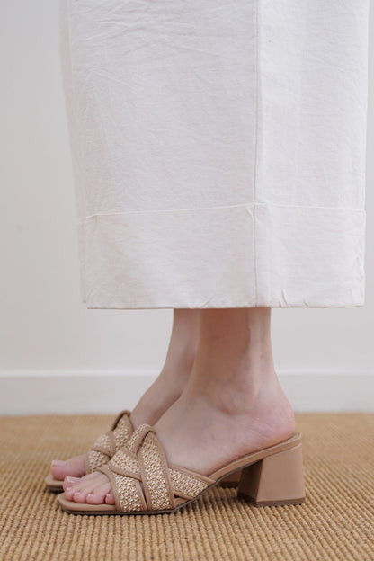 WEAVE BLOCK HEELS