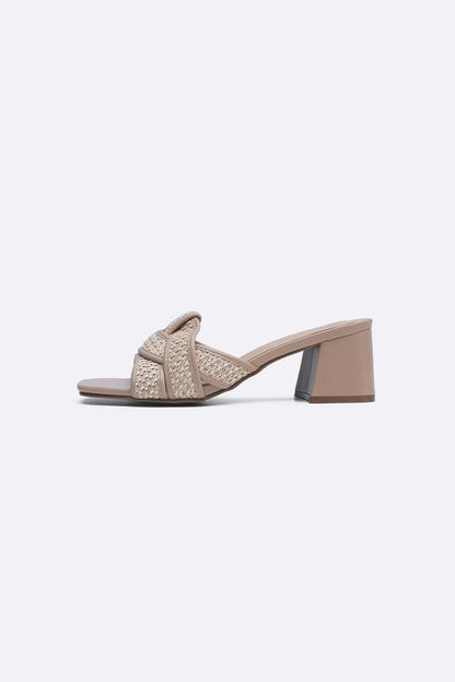 WEAVE BLOCK HEELS