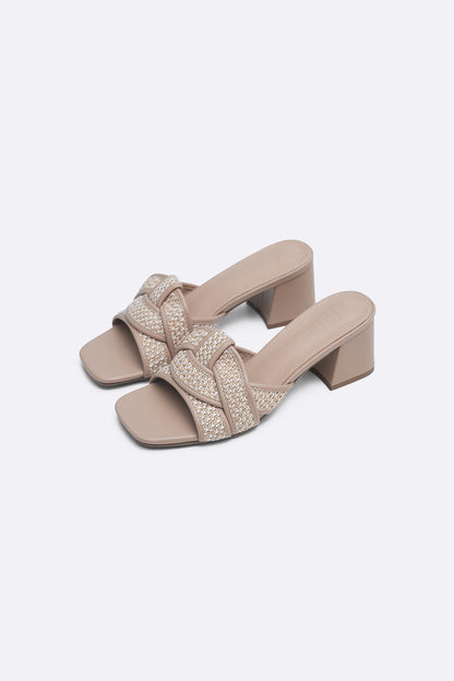 WEAVE BLOCK HEELS