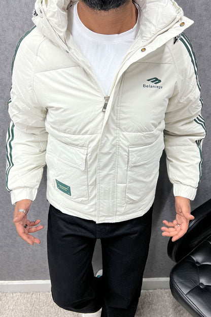 Blcniga Strip Style Padded Imported Puffer Jacket
