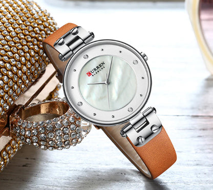 CURREN 9056 Women's Leather Straps Watch