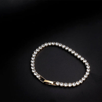 Golden Crystal Diamond Bracelet -316L