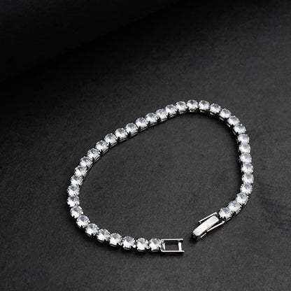 Silver Crystal Diamond Bracelet -316L