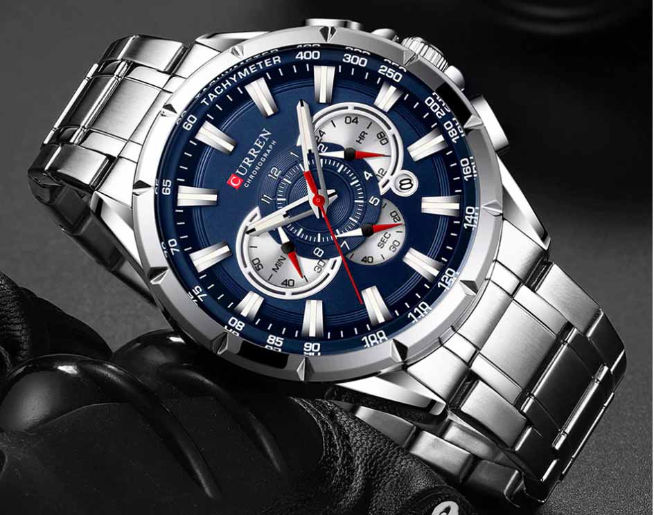CURREN 8363 Men's Chronograph Steel Watch