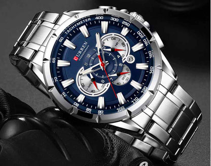CURREN 8363 Men's Chronograph Steel Watch