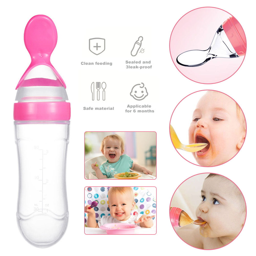 Baby Feeding Bottle With Spoon (high return)