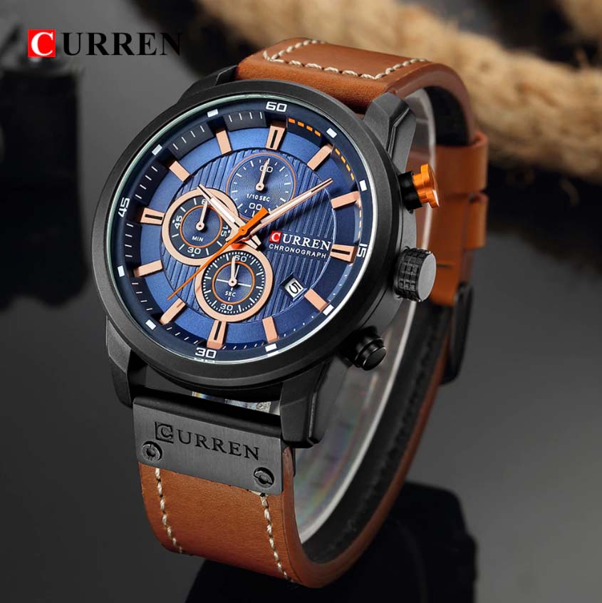 CURREN 8291 Men's Leather Straps Watch