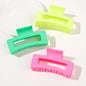 3pcs Candy Color Matt Rectangle Clip