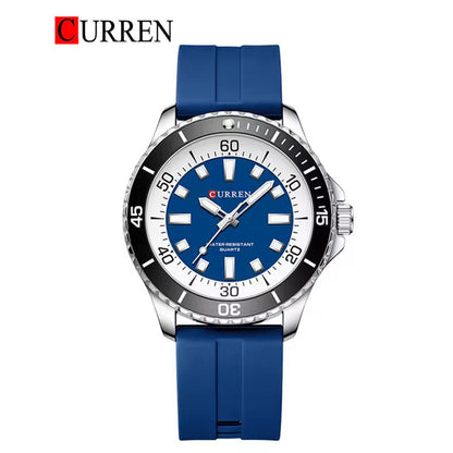 CURREN 8448 Men's Rubber Straps Watch