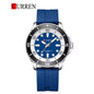 CURREN 8448 Men's Rubber Straps Watch