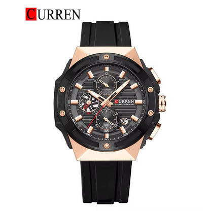 CURREN 8462 Men's Rubber Straps Watch