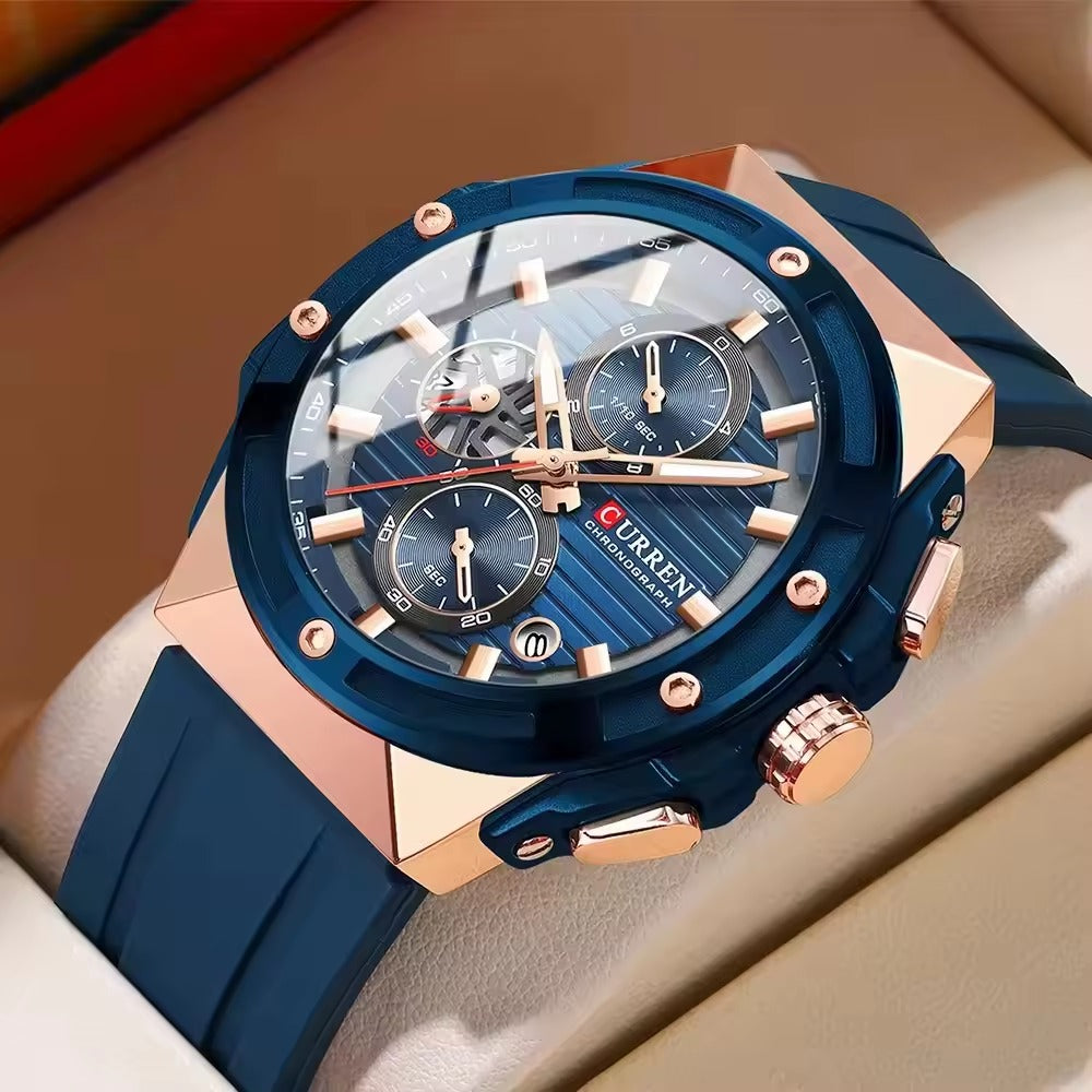 CURREN 8462 Men's Rubber Straps Watch