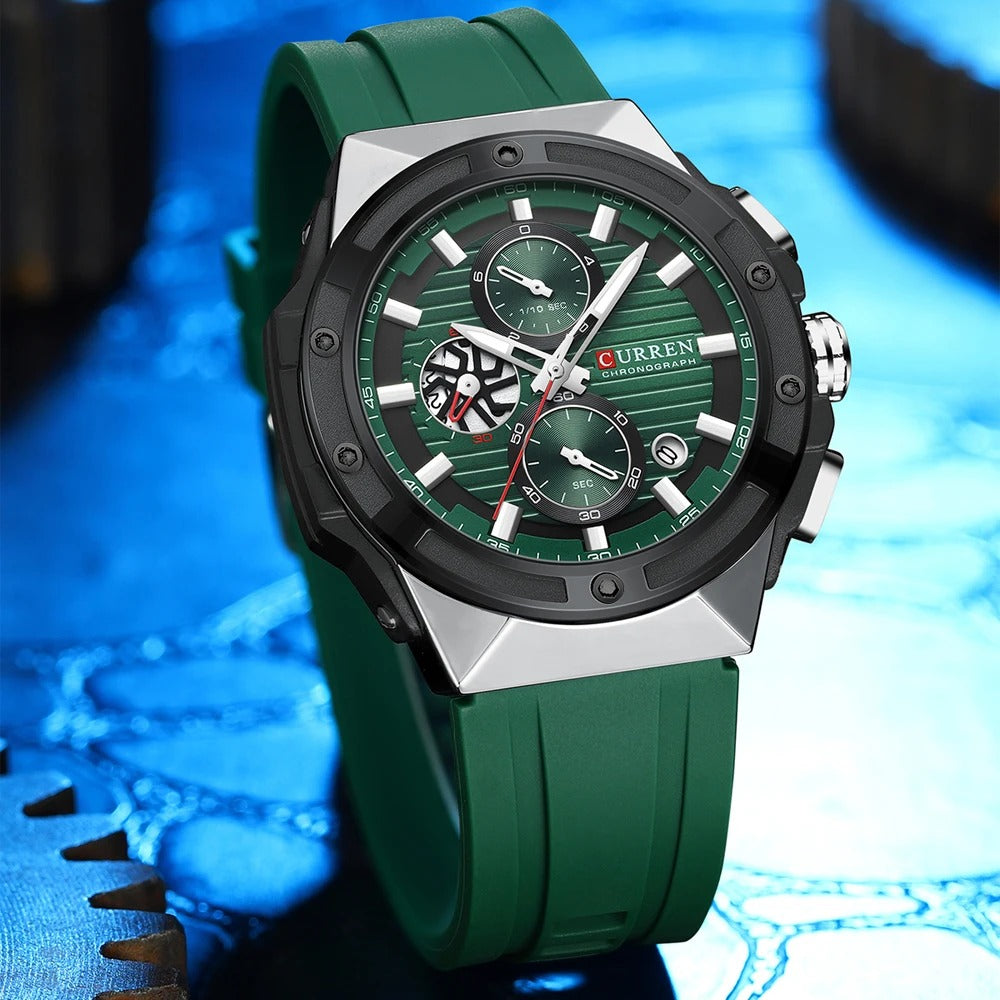 CURREN 8462 Men's Rubber Straps Watch