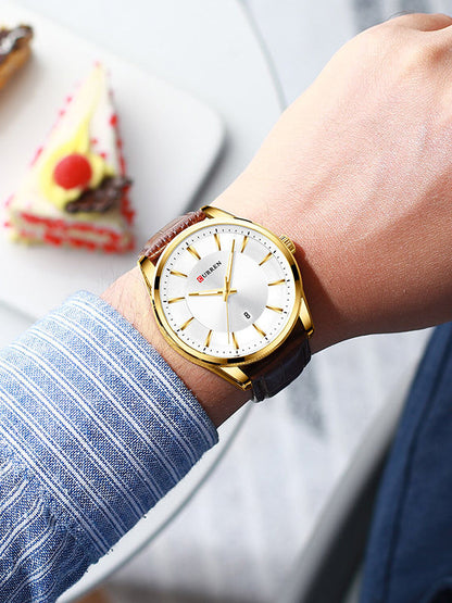 CURREN 8365 Men's Leather Straps Watch
