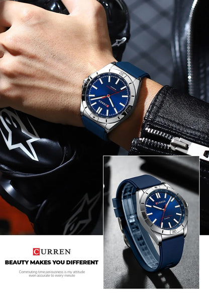 CURREN 8449 Men's Rubber Straps Watch