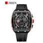 CURREN 8442 Men's Rubber Straps Watch