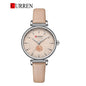 CURREN 9078 Women's Leather Strap Watch