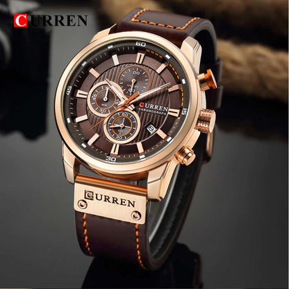 CURREN 8291 Men's Leather Straps Watch