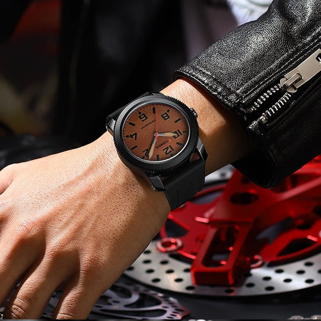 CURREN 8454 Men's Rubber Straps Watch