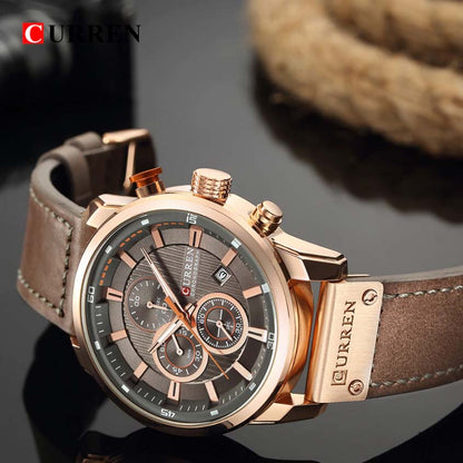 CURREN 8291 Men's Leather Straps Watch