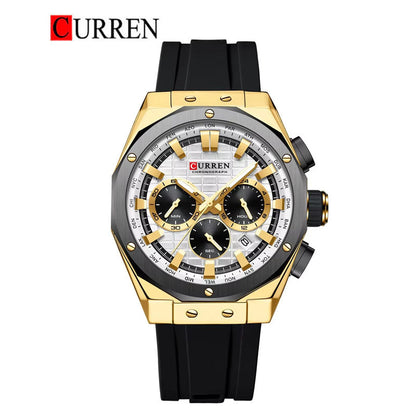 CURREN 8464 Men's Rubber Straps Watch