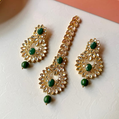 Iqra Earrings and Teeka Set
