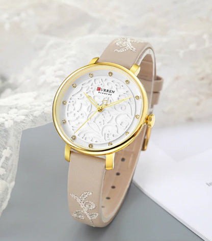 CURREN 9046 Women's Leather Straps Watch