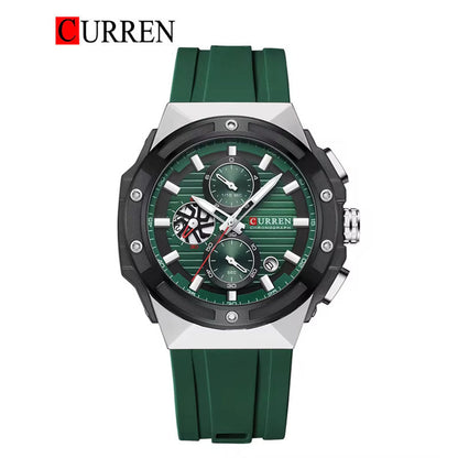 CURREN 8462 Men's Rubber Straps Watch