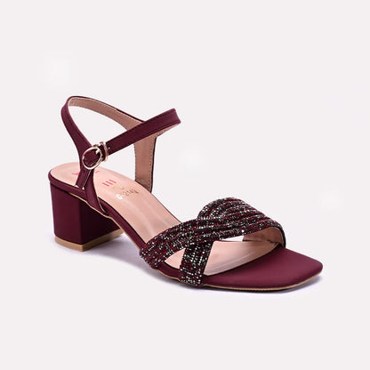 Maroon Fancy Sandals 0421404