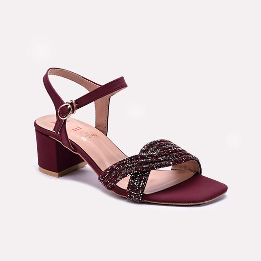 Maroon Fancy Sandals 0421404
