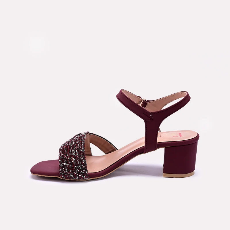 Maroon Fancy Sandals 0421404