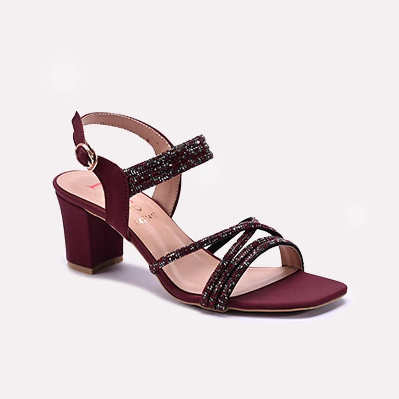Maroon Fancy Sandals 0421417